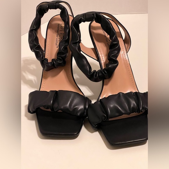Cape Robbin Opale Square Open Toe Black Heels/Sandals, Size 10 - Picture 3 of 12